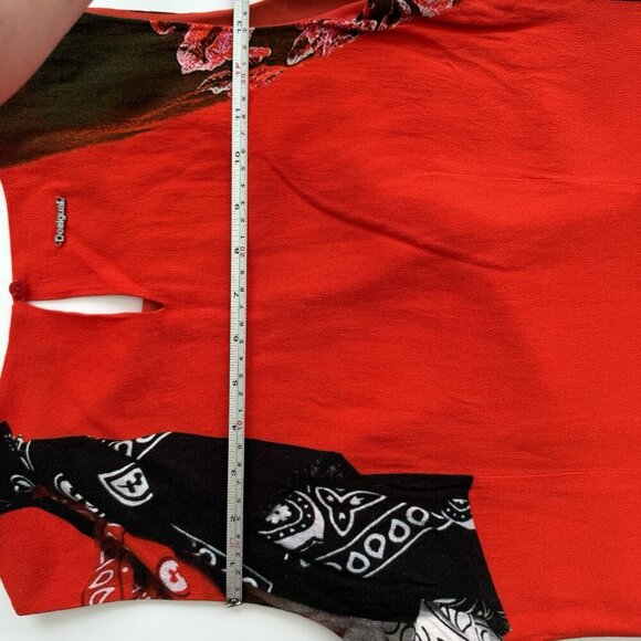 Desigual Dress Floral Asymmetrical Sleeveless Nagar Sz 36 EU (4 US) - Picture 12 of 16